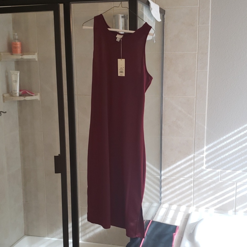Burgunday shirt dress